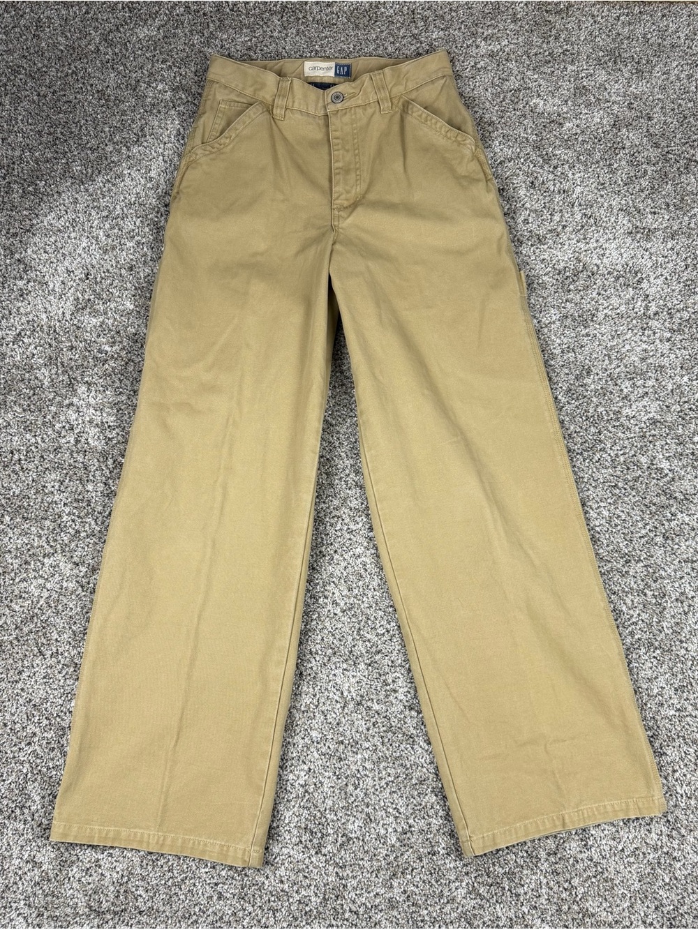 Sz 28 x 30 Men’s GAP Tan Straight-Leg Chinos, Baggy, Wide Leg